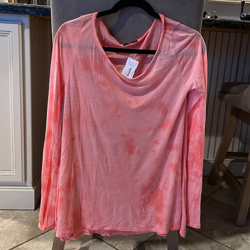 Enti Coral Tye Dye Striped Longsleeve